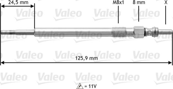 VALEO 345 164 - Свічка розжарювання autozip.com.ua