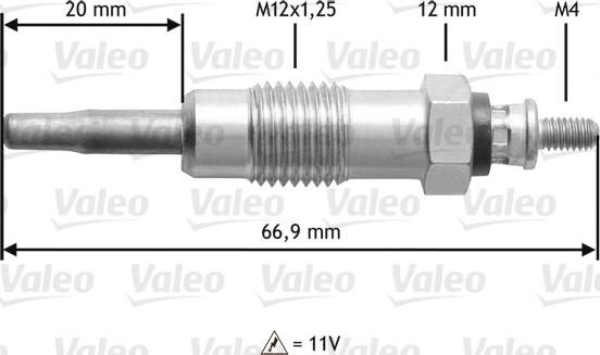 VALEO 345111 - Свічка розжарювання autozip.com.ua