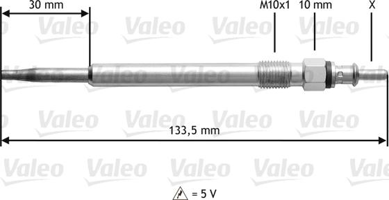 Valeo 345 188 - Свічка розжарювання autozip.com.ua