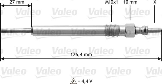 VALEO 345 183 - Свічка розжарювання autozip.com.ua