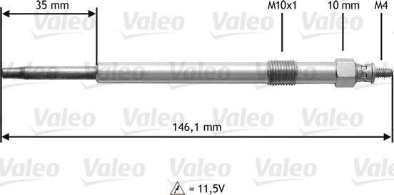 VALEO 345139 - Свічка розжарювання autozip.com.ua