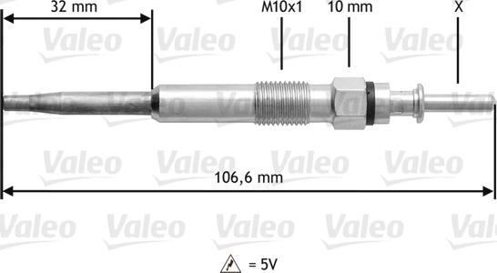 Valeo 345134 - Свічка розжарювання autozip.com.ua