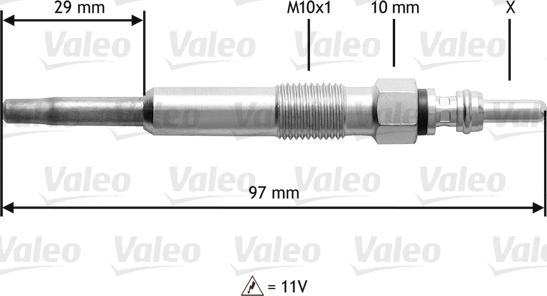 Valeo 345130 - Свічка розжарювання autozip.com.ua