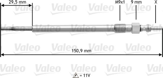 Valeo 345131 - Свічка розжарювання autozip.com.ua