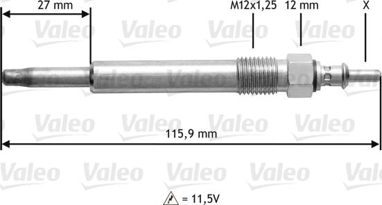 VALEO 345129 - Свічка розжарювання autozip.com.ua