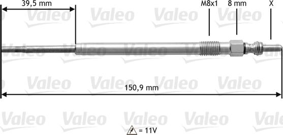 VALEO 345174 - Свічка розжарювання autozip.com.ua