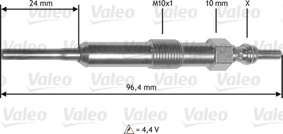 VALEO 345171 - Свічка розжарювання autozip.com.ua
