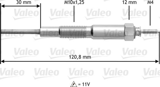 Valeo 345173 - Свічка розжарювання autozip.com.ua