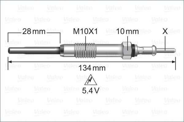 VALEO 345241 - Свічка розжарювання autozip.com.ua