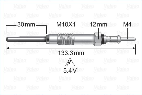 Valeo 345243 - Свічка розжарювання autozip.com.ua