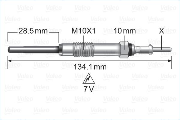 VALEO 345250 - Свічка розжарювання autozip.com.ua