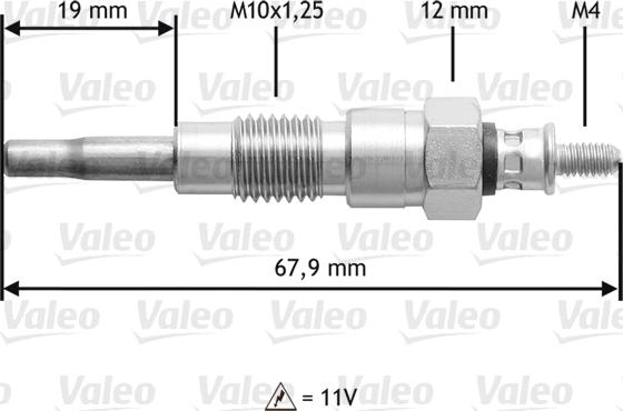 VALEO 345203 - Свічка розжарювання autozip.com.ua