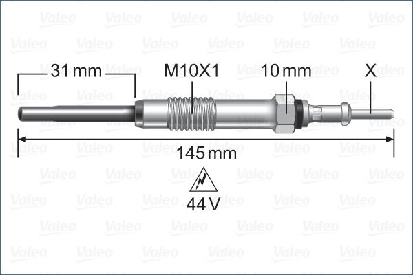 Valeo 345234 - Свічка розжарювання autozip.com.ua