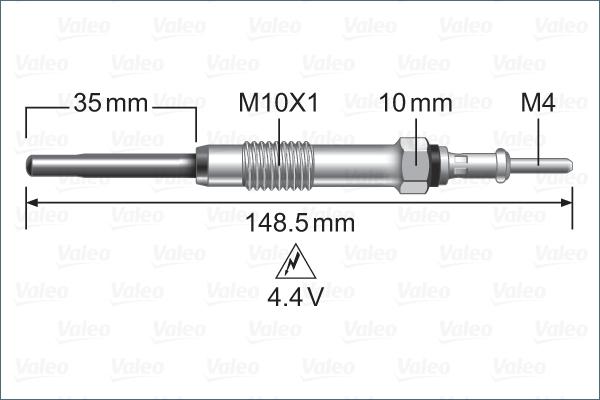 VALEO 345225 - Свічка розжарювання autozip.com.ua