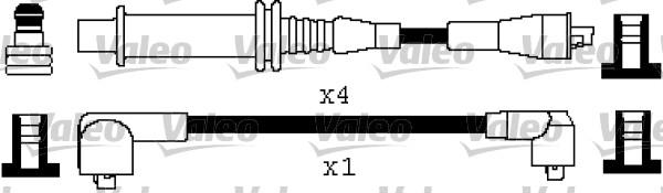 VALEO 346357 - Комплект проводів запалювання autozip.com.ua