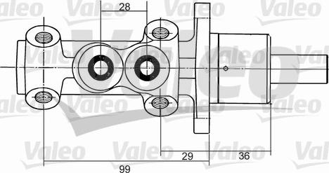 Valeo 350824 - Головний гальмівний циліндр autozip.com.ua