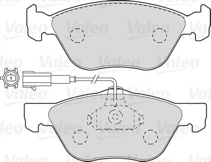 VALEO 301990 - Гальмівні колодки, дискові гальма autozip.com.ua