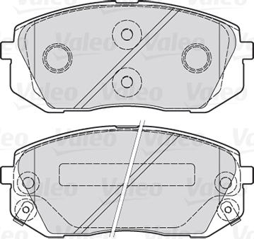 VALEO 301934 - Гальмівні колодки, дискові гальма autozip.com.ua