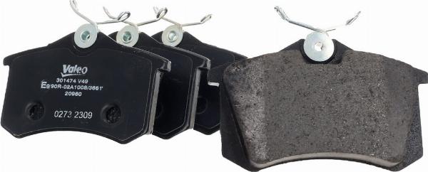 VALEO 301474 - Гальмівні колодки, дискові гальма autozip.com.ua