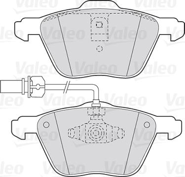 VALEO 301565 - Гальмівні колодки, дискові гальма autozip.com.ua