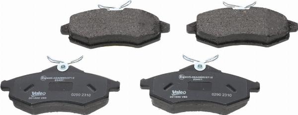 VALEO 301500 - Гальмівні колодки, дискові гальма autozip.com.ua