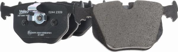 VALEO 301580 - Гальмівні колодки, дискові гальма autozip.com.ua