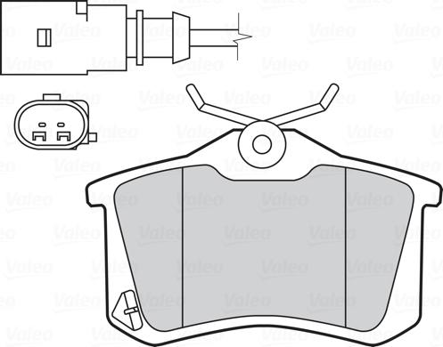 Valeo 301681 - Гальмівні колодки, дискові гальма autozip.com.ua