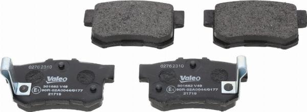 VALEO 301682 - Гальмівні колодки, дискові гальма autozip.com.ua