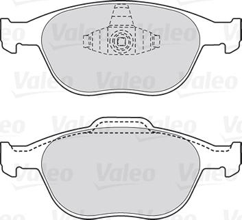 VALEO 301639 - Гальмівні колодки, дискові гальма autozip.com.ua
