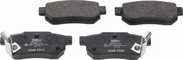 VALEO 301053 - Гальмівні колодки, дискові гальма autozip.com.ua