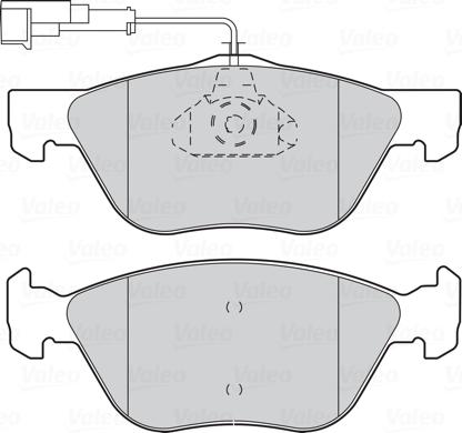 VALEO 301065 - Гальмівні колодки, дискові гальма autozip.com.ua