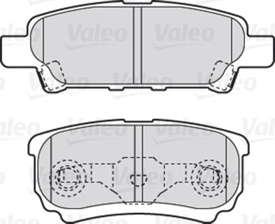 VALEO 301852 - Гальмівні колодки, дискові гальма autozip.com.ua