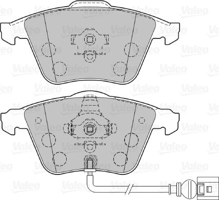 VALEO 301863 - Гальмівні колодки, дискові гальма autozip.com.ua
