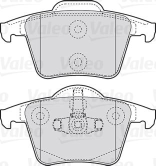 VALEO 301829 - Гальмівні колодки, дискові гальма autozip.com.ua