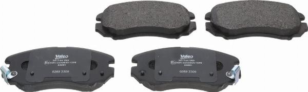 VALEO 301744 - Гальмівні колодки, дискові гальма autozip.com.ua