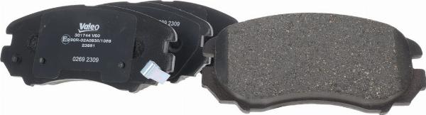VALEO 301744 - Гальмівні колодки, дискові гальма autozip.com.ua