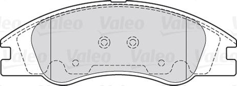 Valeo 301705 - Гальмівні колодки, дискові гальма autozip.com.ua