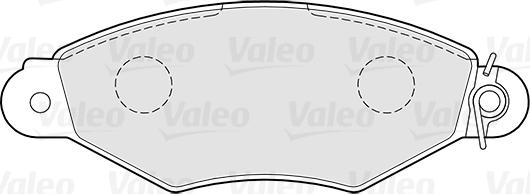 VALEO 301726 - Гальмівні колодки, дискові гальма autozip.com.ua