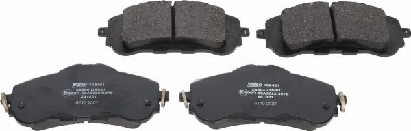 VALEO 302451 - Гальмівні колодки, дискові гальма autozip.com.ua
