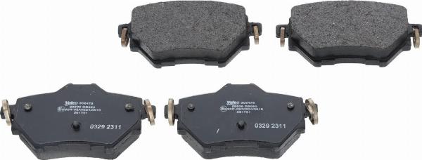 VALEO 302478 - Гальмівні колодки, дискові гальма autozip.com.ua