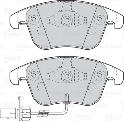 VALEO 302098 - Гальмівні колодки, дискові гальма autozip.com.ua