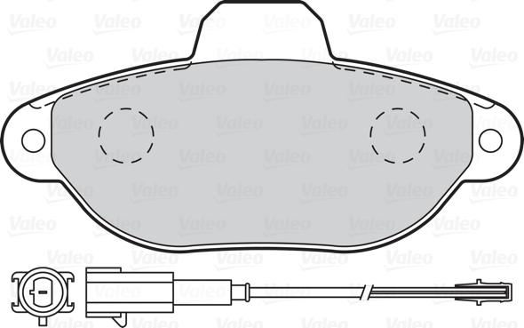 VALEO 302093 - Гальмівні колодки, дискові гальма autozip.com.ua