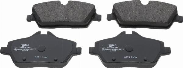 VALEO 302049 - Гальмівні колодки, дискові гальма autozip.com.ua