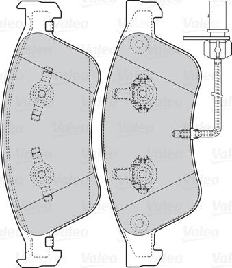 Valeo 302071 - Гальмівні колодки, дискові гальма autozip.com.ua