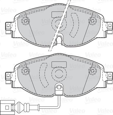 VALEO 302145 - Гальмівні колодки, дискові гальма autozip.com.ua