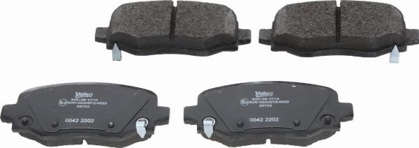 VALEO 302166 - Гальмівні колодки, дискові гальма autozip.com.ua