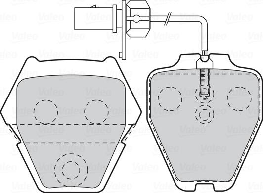VALEO 302333 - Гальмівні колодки, дискові гальма autozip.com.ua