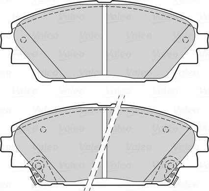 VALEO 302285 - Гальмівні колодки, дискові гальма autozip.com.ua