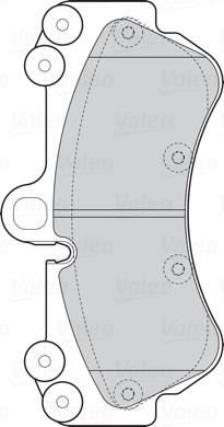 VALEO 302287 - Гальмівні колодки, дискові гальма autozip.com.ua