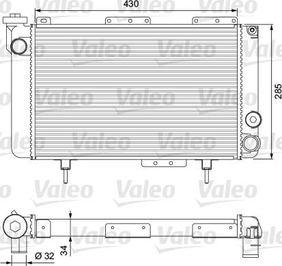 Valeo 383463 - Радіатор, охолодження двигуна autozip.com.ua